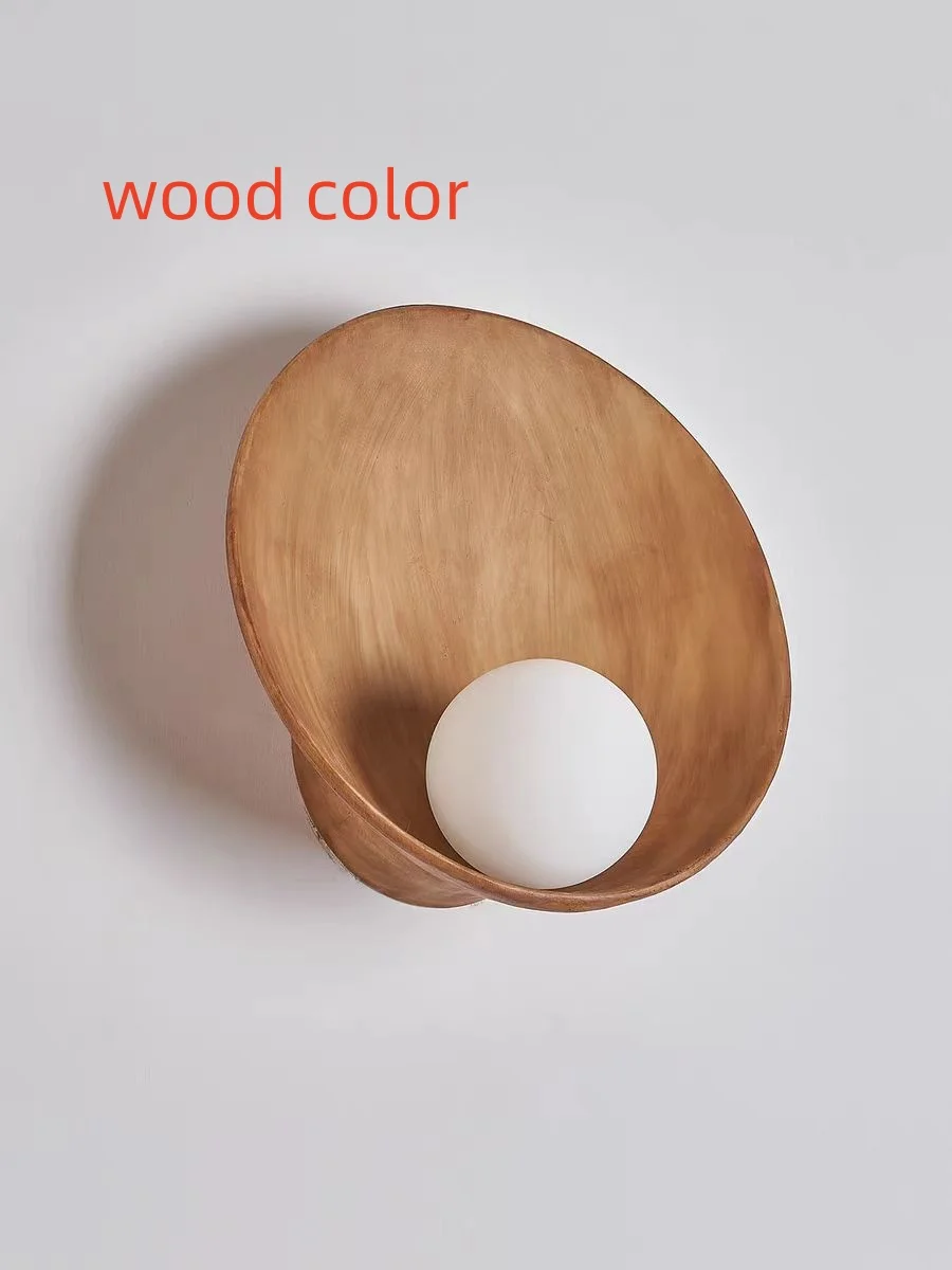 Korean Wood Grain Bedroom Lamps Decor Living Room TV Walls Lobbies Corridors Stairs Entrances Interior Wall Lights LED 5