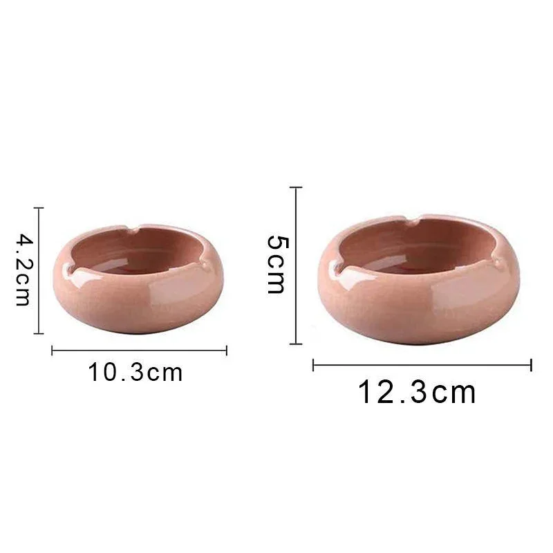 Ge Kiln Ice Crack Ceramic Ashtray Creative Retro Anti-fly Ash Ashtray Living Room Desktop Simple Office Home Decoration