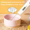 350ml Pet Control Water Feeder,Thermal Cat Water Electric Wood Bowl,With Bowl,With Thermostatic Base,Heating Ceramic Heated 2