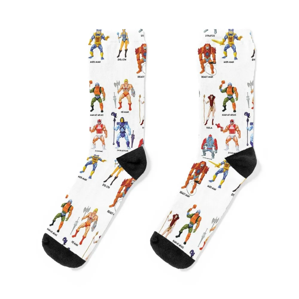 

Vintage Masters of the Universe Heroes & Villains! Vintage Toy Card Art Socks japanese fashion winter gifts Socks Male Women's