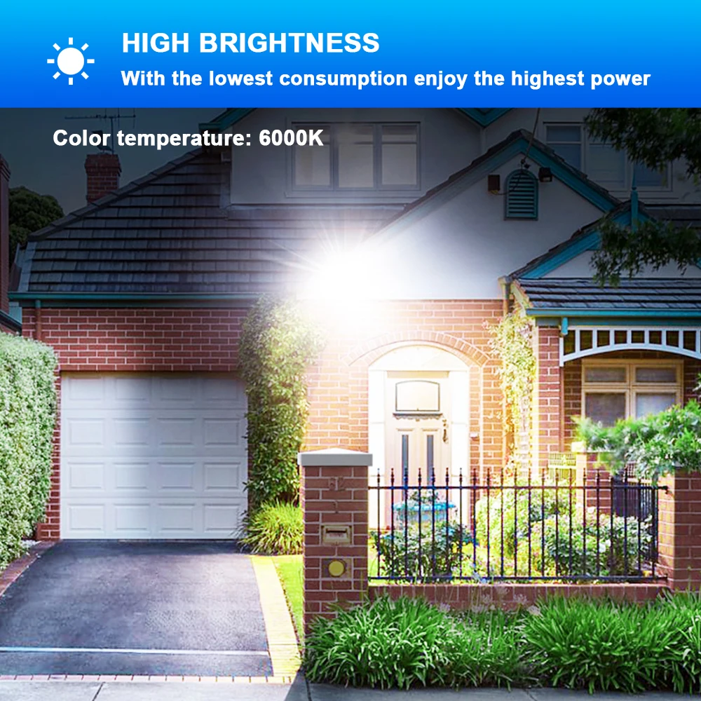 Outdoor LED Floodlight - IP65 Waterproof, 120 LEDs, Bright Weatherproof Lighting for Garden, Porch, and Courtyard