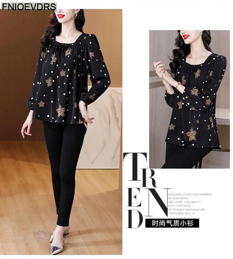 Loose Clothes Women 2024 Autumn Elegant Office Lady Button Shirts Casual Retro Vintage Ruffles Tunic Peplum Belly Tops Blouses