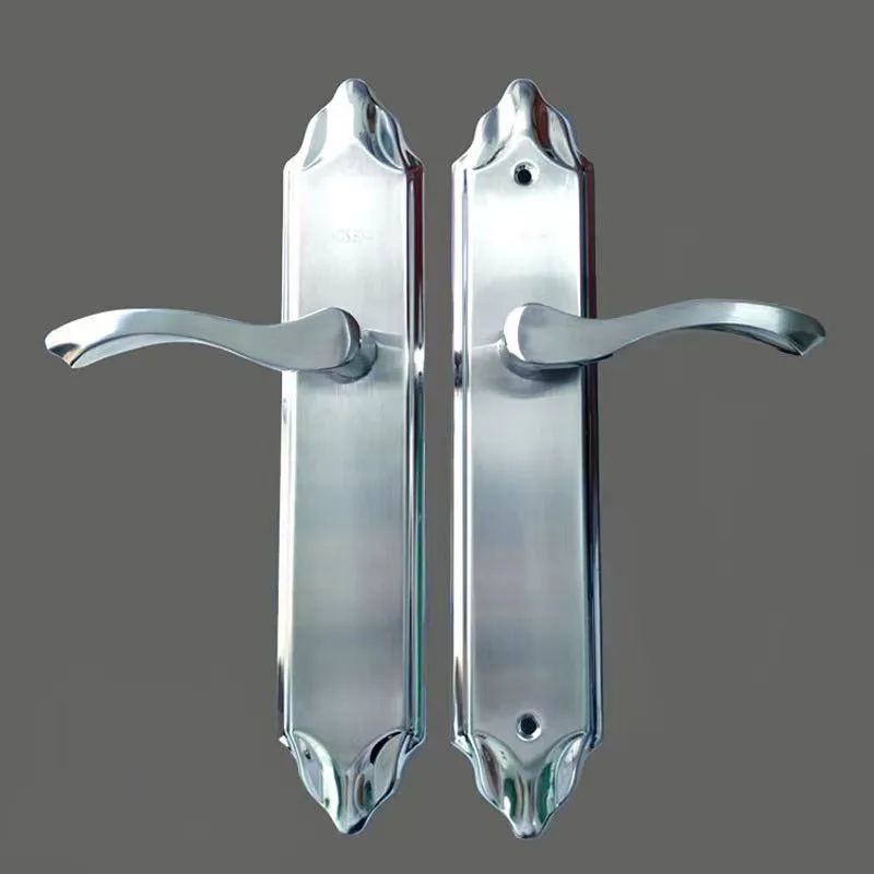 StainlessSteelUniversalSecurityHandleOfDoubleDoorNokeyhole