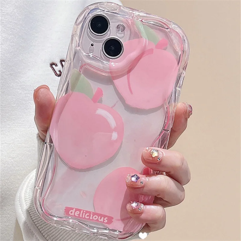 thumbnail image 1 of Red Cherry Pink Peach Case For Xiaomi Redmi Note 12 4G 11 8 10 12 13 Pro Plus 11S 12S Redmi 12 13C 12C 10C 9A 9 A1 A2 Plus Cover, 1 of 5