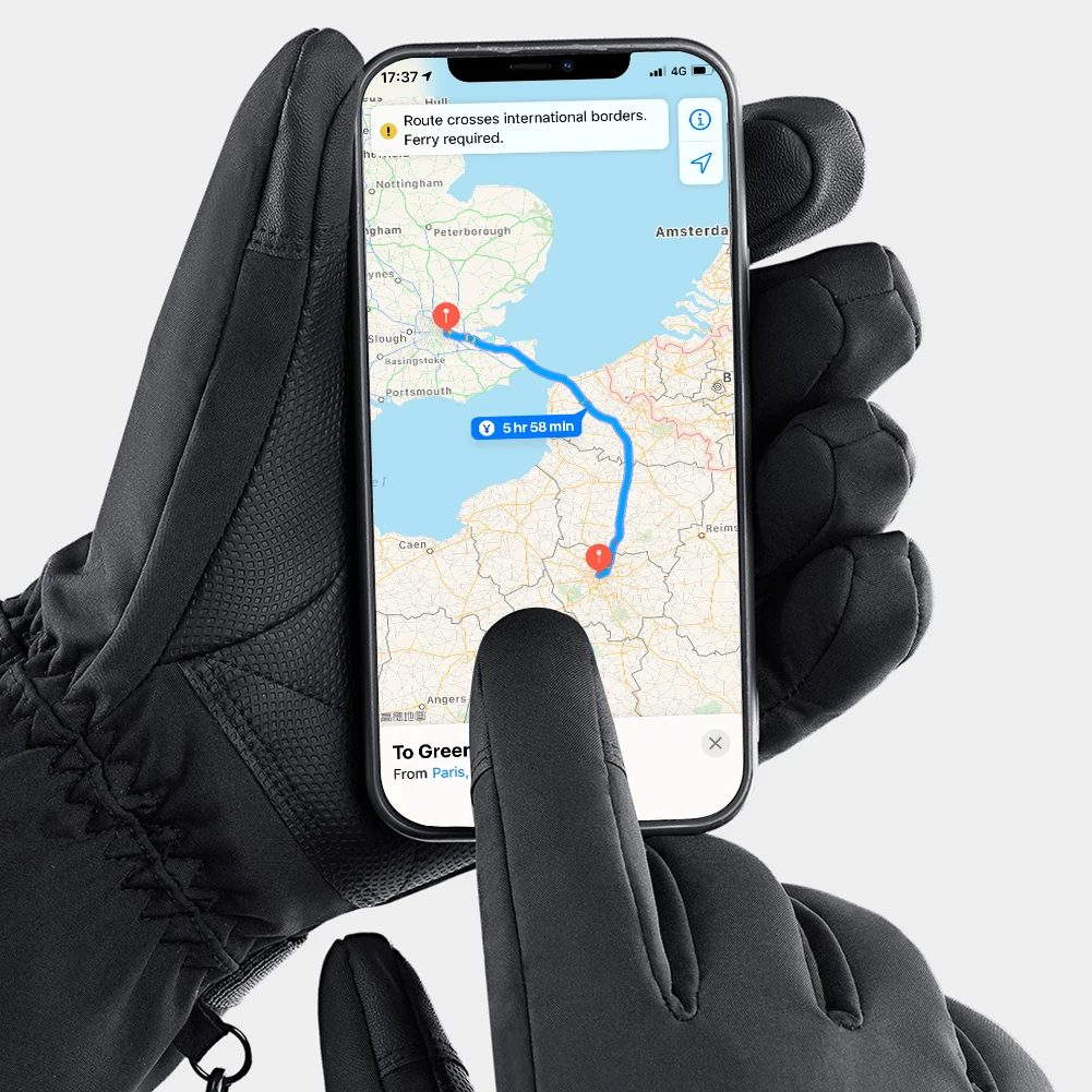 Touch Screen Warm Heated Gloves Battery Powered Electric Heated Gloves Hand Warmer Cold-Proof for Climbing Hiking Cycling