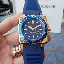 

New Genuine U-Boat BR High Quality Men Luxury Brand Watch Classic Dress Blue Wristwatch Square Women Sport Couple Quartz Watch