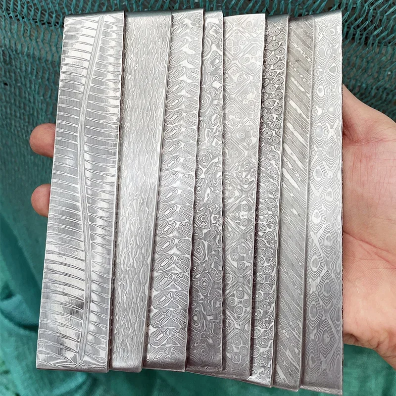 1piece New Pattern Damascus Steel for DIY Knife Making Material VG10 Sandwich Steel Knife Blade Blank Has Been Heat Treatment 2