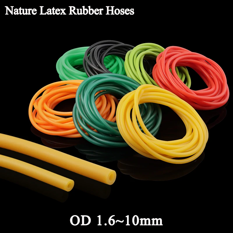 Rubber Hose 1~10M Nature Latex IDxOD 1.6~10mm Surgical Medical Tube Slingshot Catapult Elastic Band