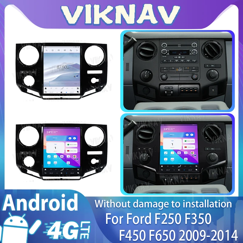 

Android Auto Touch Screen Car Radio For Ford F250 F350 F450 F650 2009-2014 Carplay Multimedia Player GPS Navigation Head Unit