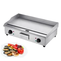 28" Commercial Electric Griddle 110V 3000W Electric Countertop Griddle Non-Stick Restaurant Teppanyaki Flat Top Grill Stainless 1
