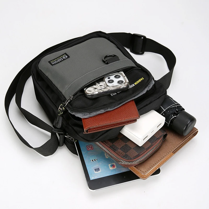 Men Crossbody Bag Single Shoulder Bags Big Capacity Storage Bag Fashion Multi-Pockets Business Crossbody Bags - 6