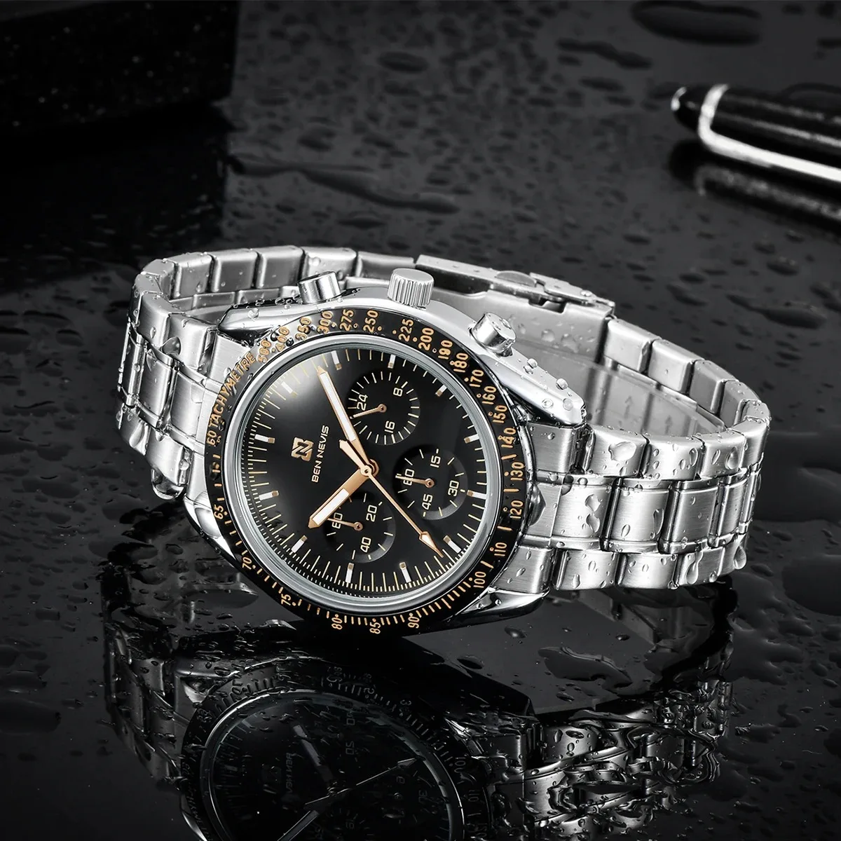 

2024 New Men Watches Quartz Business Watch Top Brand Luxury Men's Chronograph Waterproof Replica Famous WristWatch