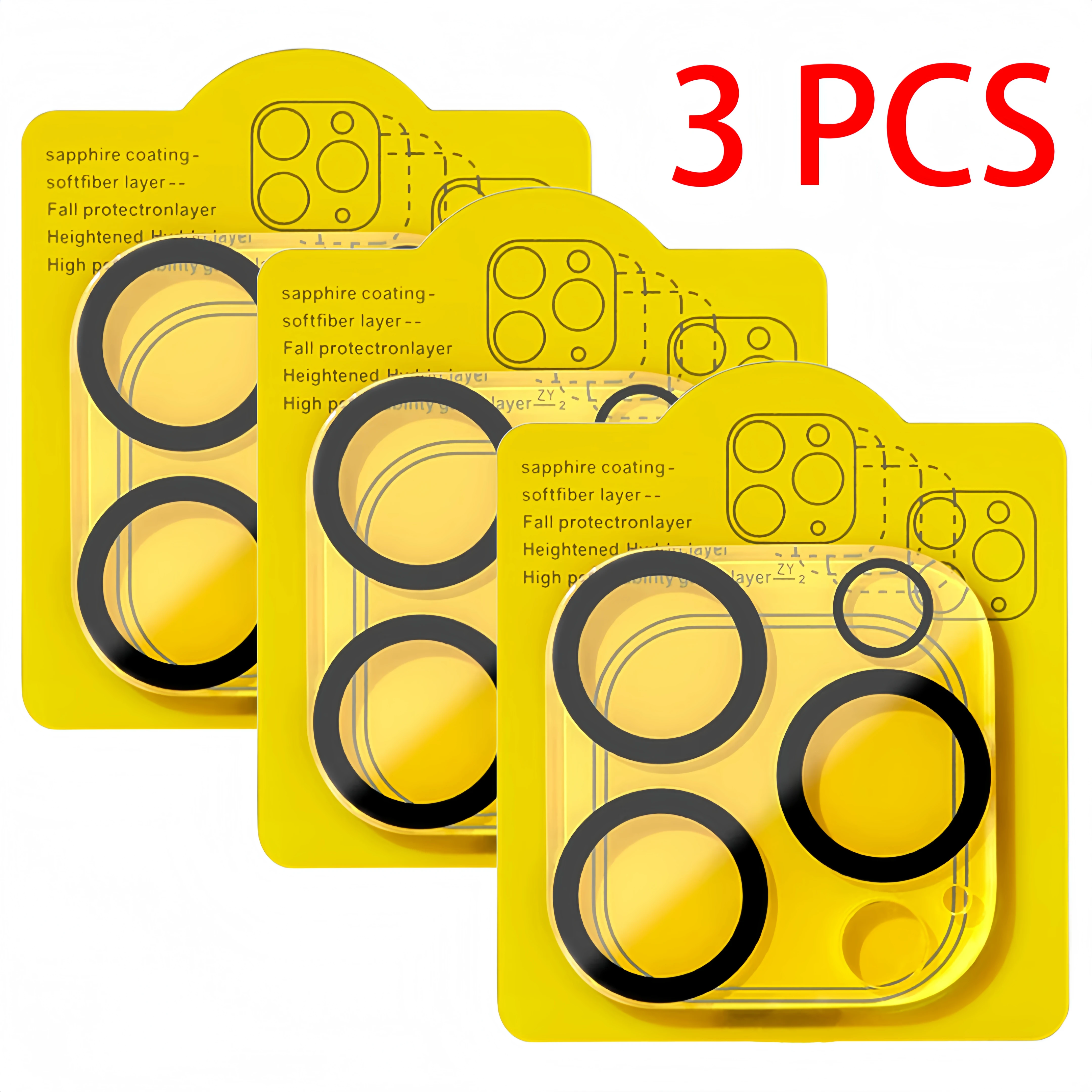 Premium Camera Lens Protector Film - 3 Pack, Full Coverage, Explosion-Proof, Scratch-Resistant