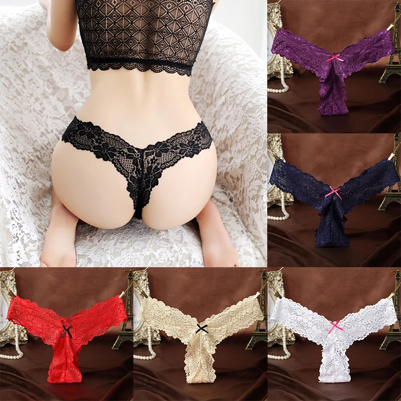 Sexy Lace Thong Women Butterfly Low Waist Panties Transparent Underwear Ladies Briefs Lingere Panty Underware Womens Lingerie