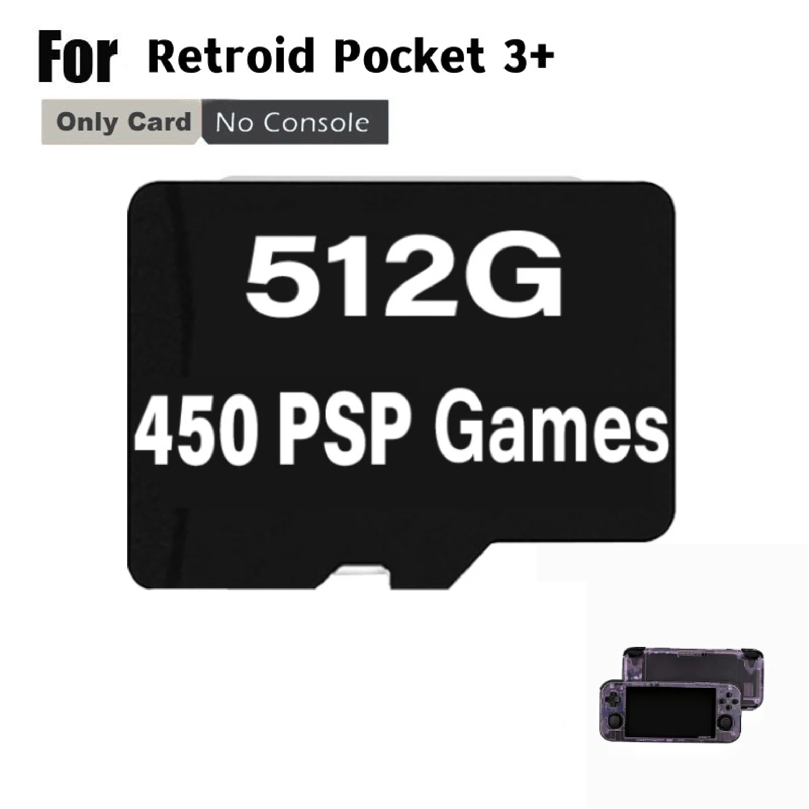 Retroid Pocket 3+ TF Card 512GB 70000 GAMES TF Card Preloaded 