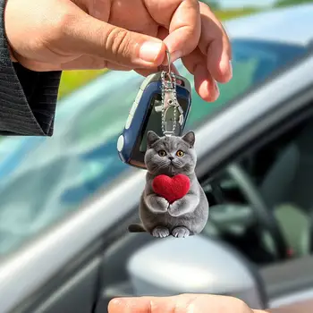 Acrylic Cat Car Ornament 1