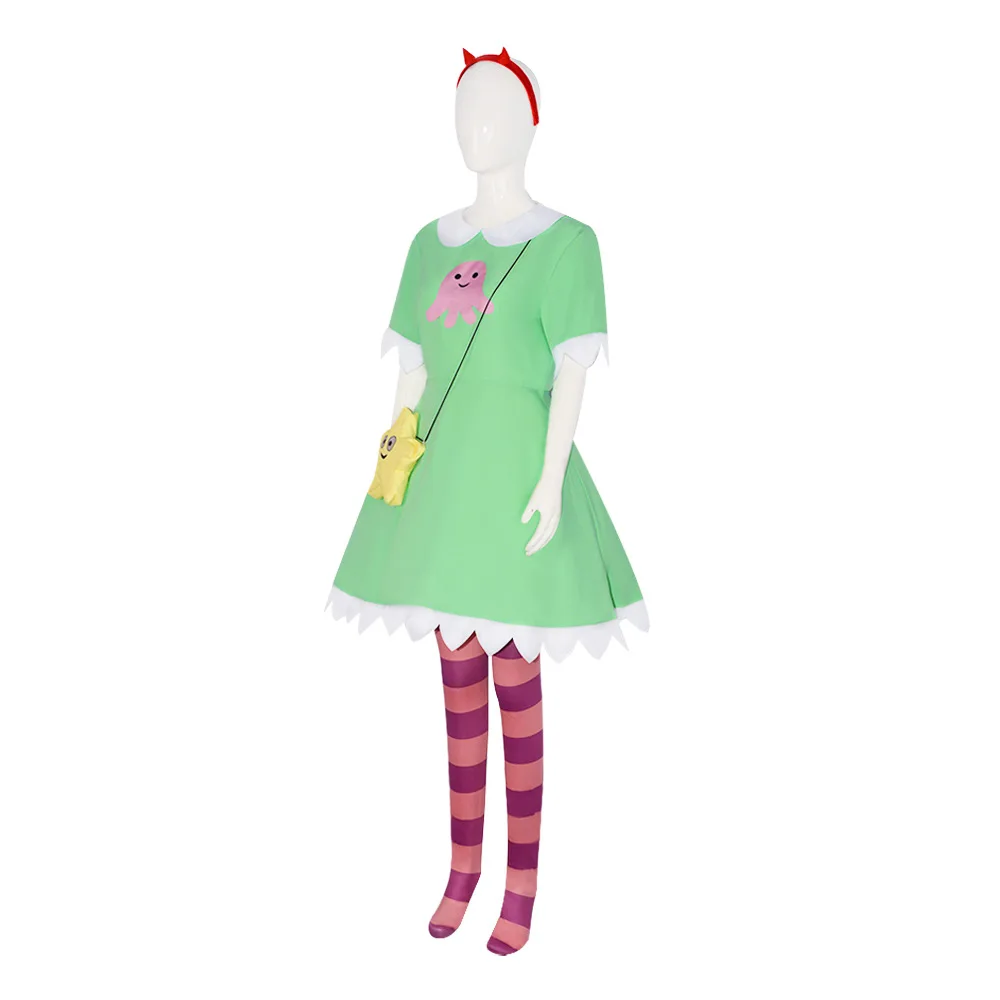 Star Butterfly | Star vs. the Forces of Evil Star Butterfly Green Cosplay Costume 50 Star vs. the Forces of Evil Star Butterfly Cosplay Costume for Women (Unofficial)