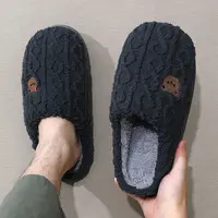 Winter Fluffy Shoes Women Cotton Slippers Cartoon Bear Thick Sole Warm Slides Men Female Couple House Indoor Plush Flat Shoes - Image 6