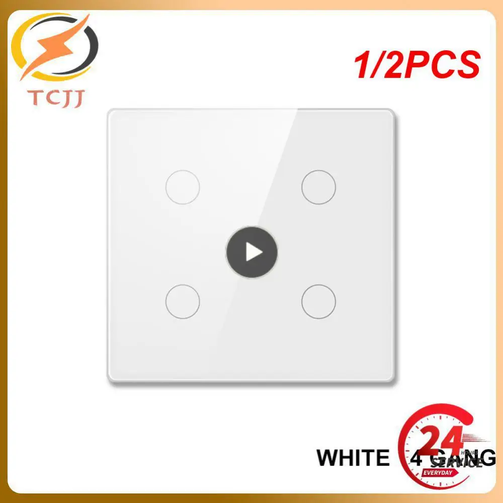 

1/2PCS Tuya Brazil 4x4 WiFi Wall Switch, Touch-Sensor Smart home interruptor 4/6 Gang Light Switch work with Alexa, Home