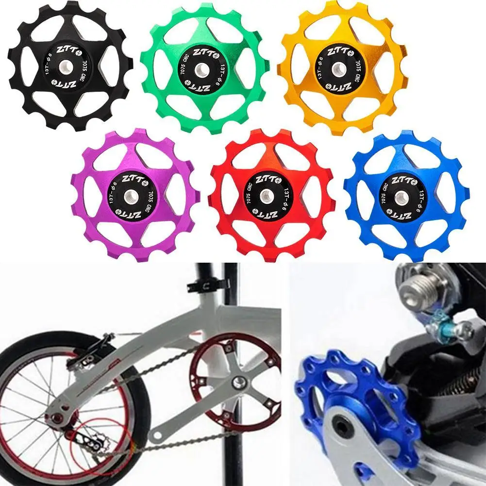 

Bicycle Rear Guide Wheel Aluminum Alloy Derailleur Jockey Wheel Ceramic Bearing Pulley Mountain Bike Cycling Parts