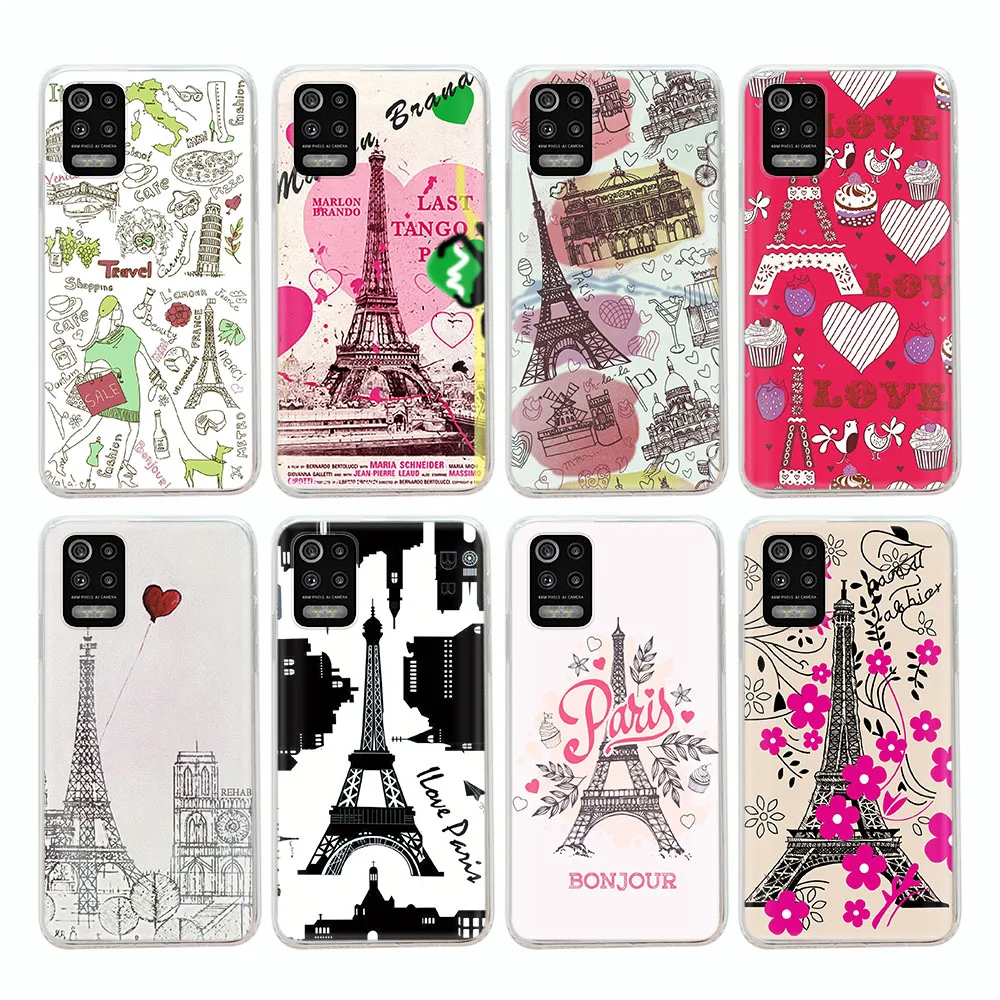 Custodia Trasparente Per Lg V60 Thinq5 V50 V40 Stylo 6 Q61 Q60 Q52 K30 K92 K62 Cover Ets-2 Alfie Tower Paris
