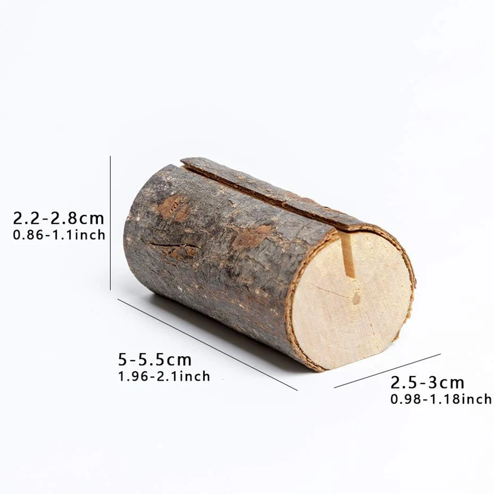 Wooden Name Place Card Holder Stand Table Menu Wood Photos Natural Folder Rustic Clips Party Wedding Party Desktop Decor 10pcs