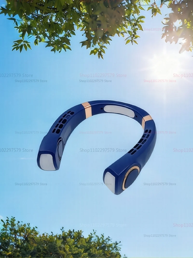 Neck Hanging Fan Portable Bladeless Mini Rechargeable Electric Air Cooler With LED Display For Summer Travel Outdoor Indoor