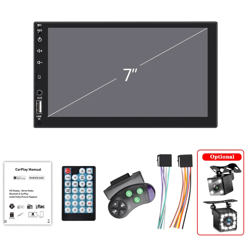 Car Radio 7 inch Carplay 2 Din MP5 Touch Screen Autoradio Multimedia Video Player Car Stereo Android Auto AUX BT SD/TF Player