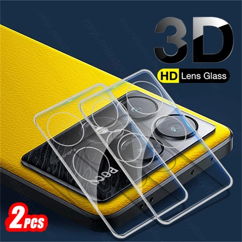 PocoX6Pro Case 2PCS 3D Curved Camera Lens Protector Tempered Glass ...