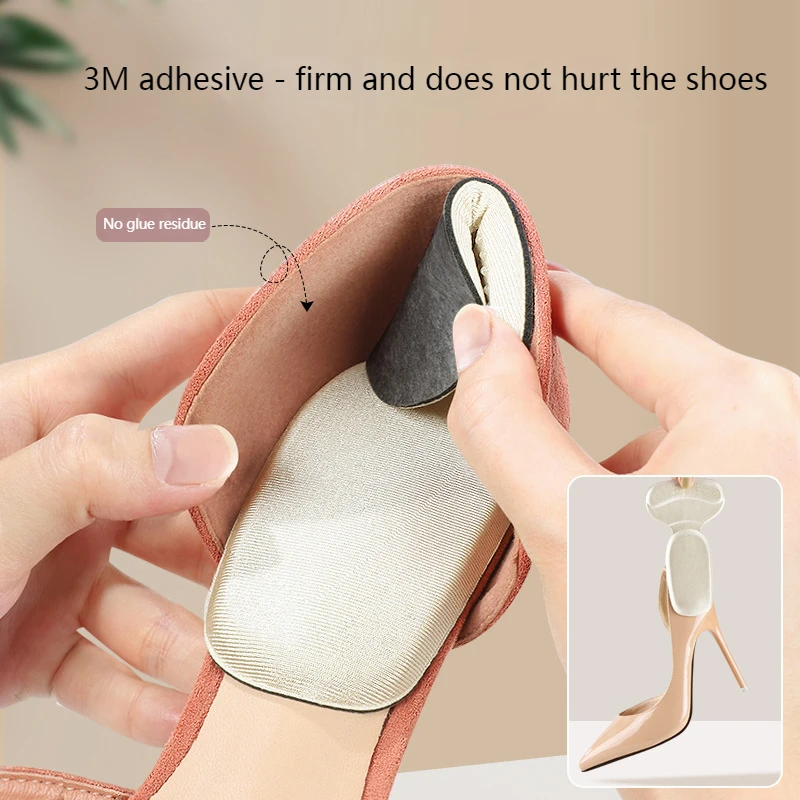 Shoe Insoles T Shape Sponge Heel Stickers Shoe Cushion Heel Protector for Shoes High Heels Inserts Pads Shoe Adjuster Women Half