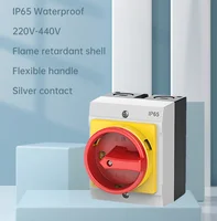 IP65 กันน้ํา Disconnect Isolator Switches 16A 4 เสากุญแจสวิตช์ลูกเบี้ยวโรตารีโหลดไฟฟ้าสวิตช์ความปลอดภัย 2