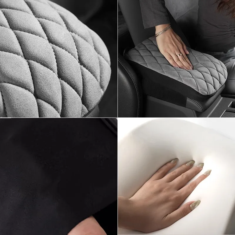 Car Armrest Cushion Universal Car Accessories For Car Center Armrest Pad Interior Sleeve Extended And Thickened Pad For BMW Benz