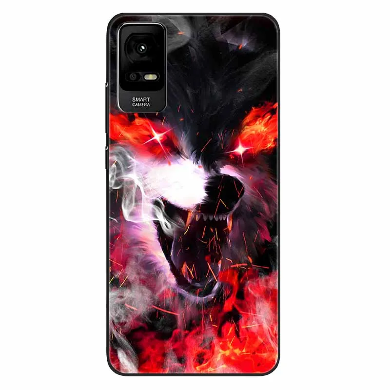 Black TPU Bumper Case with Cute Cat Design - Soft Silicon Back Cover