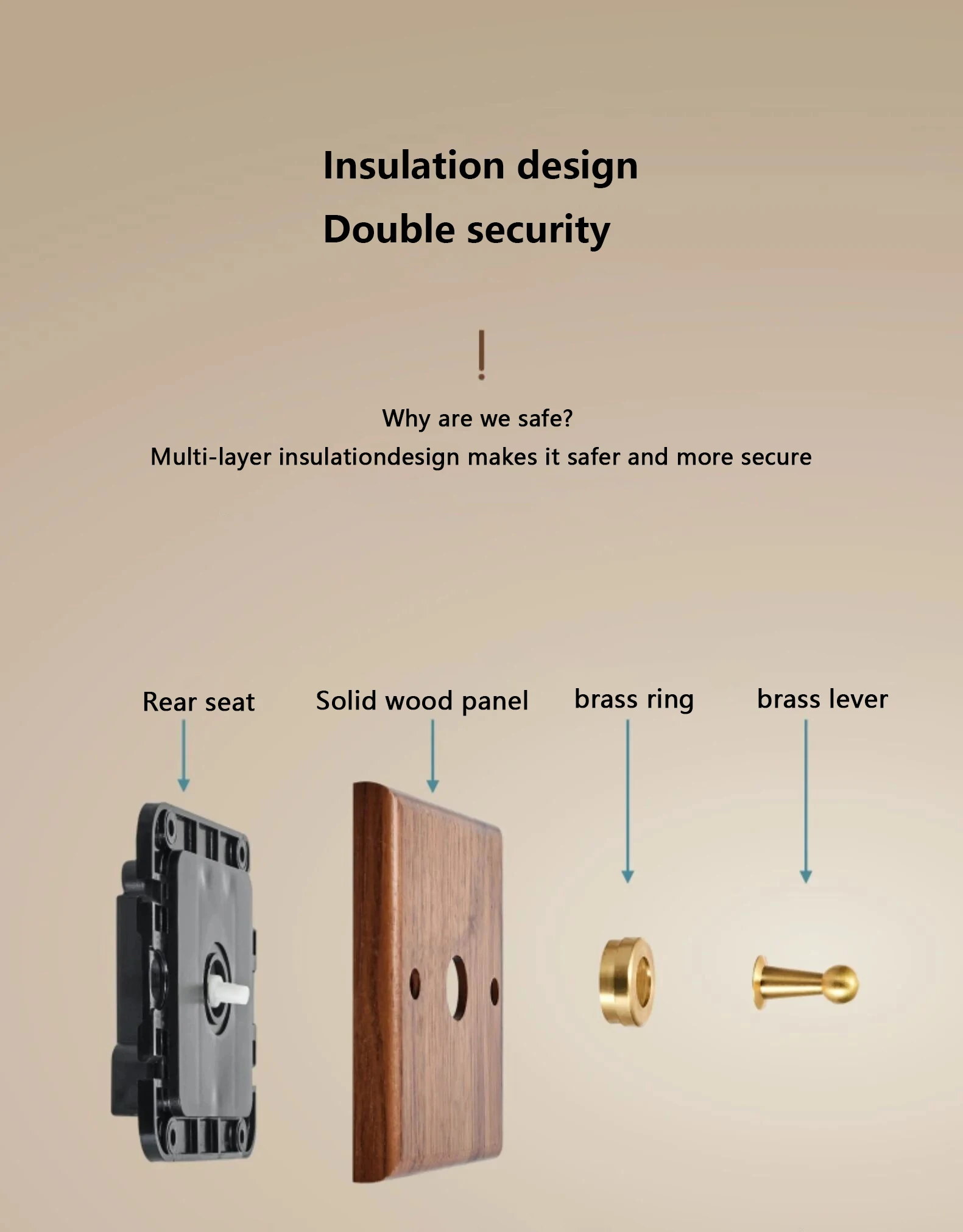 black walnut retro wall switch collection