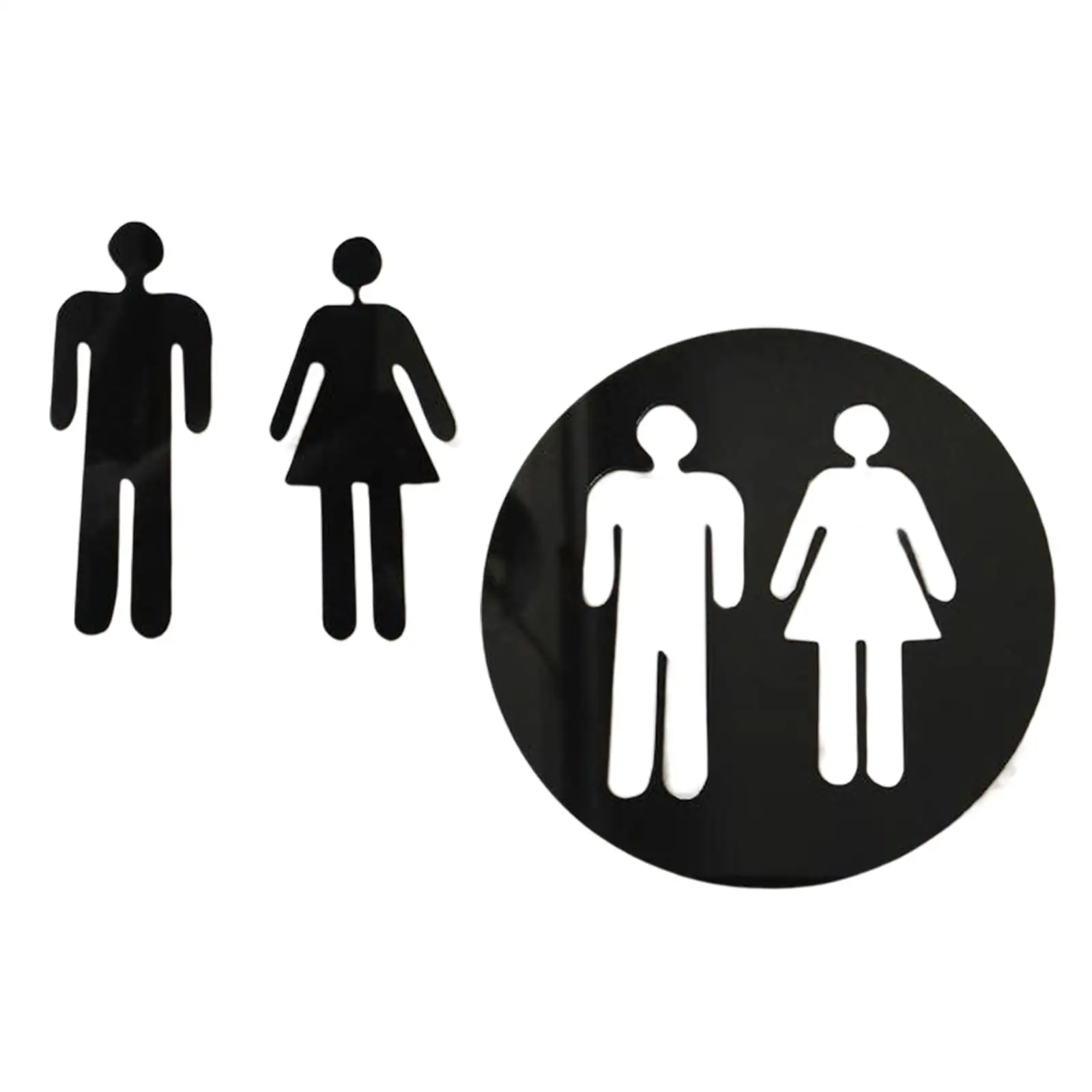 Homens e mulheres sinais de banheiro identificação pictograma símbolos  placas de porta de banheiro sinalização de porta de banheiro para -  AliExpress, image size:1600x1600