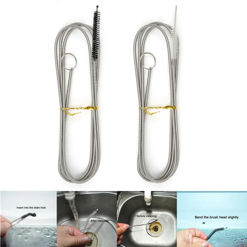 Long Flexible Refrigerator Drain Dredge Stainless Steel Kitchen Drain