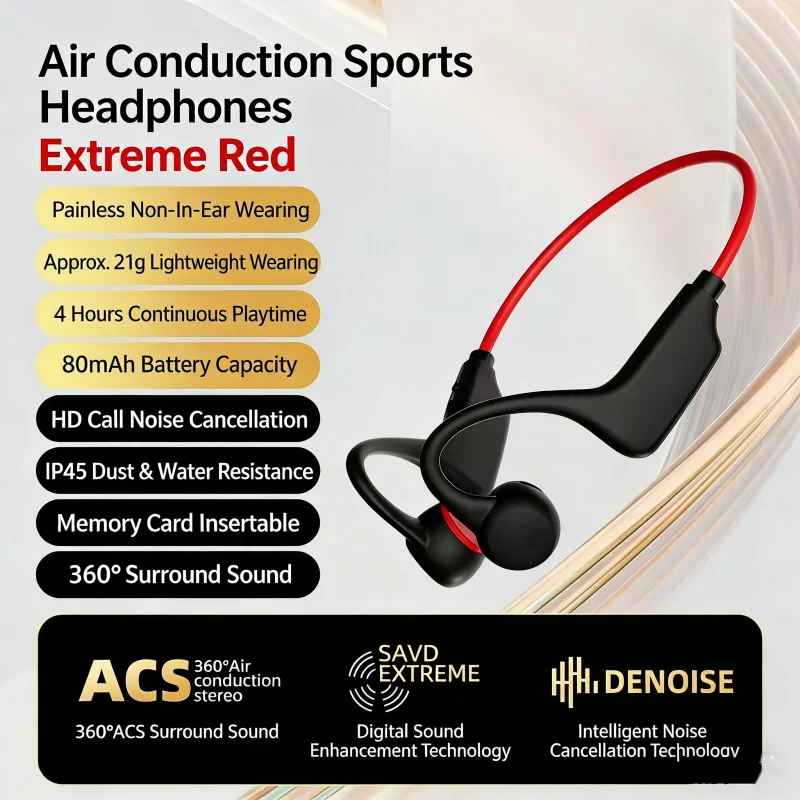 Écouteurs à conduction osseuse étanches IPX8, compatibles MP3, 32 Go, Bluetooth 5.4, sans fil, avec micro, pour la natation, le sport et le fitness (nouveauté 2026)._voghion.com