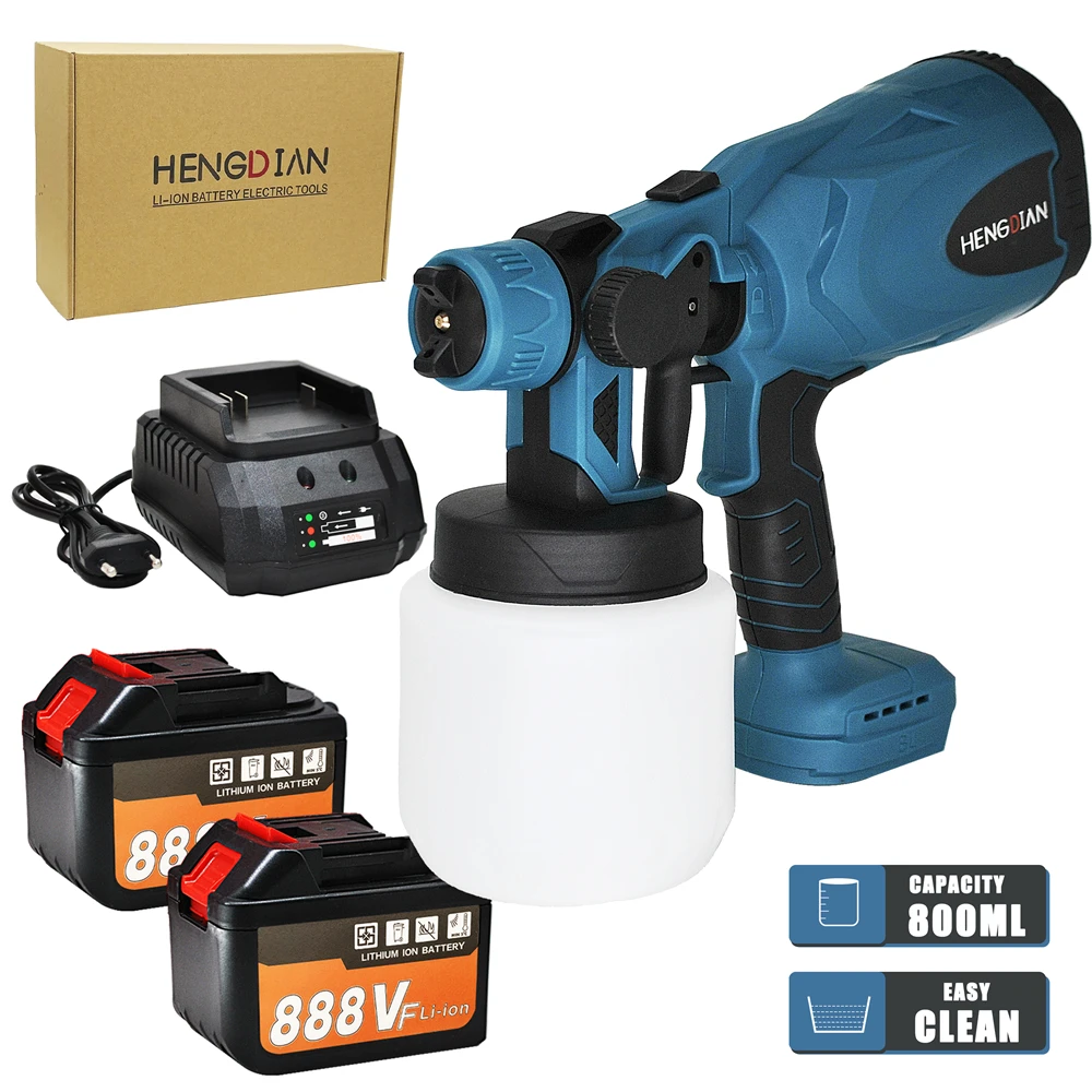 Spray Gun 800ml Makita Model Lithium Battery Wireless Removable Paint Sprayer Easy To Clean Adjustable Flow Rate Electric tool
