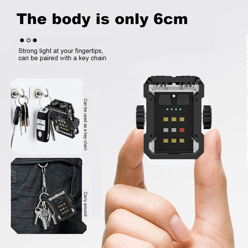 Dual LED Camping Pocket Lantern 600mAh Mini Torch Lamp 200LM USB Rechargeable High Bright Flashlight for Outdoor Camping Fishing