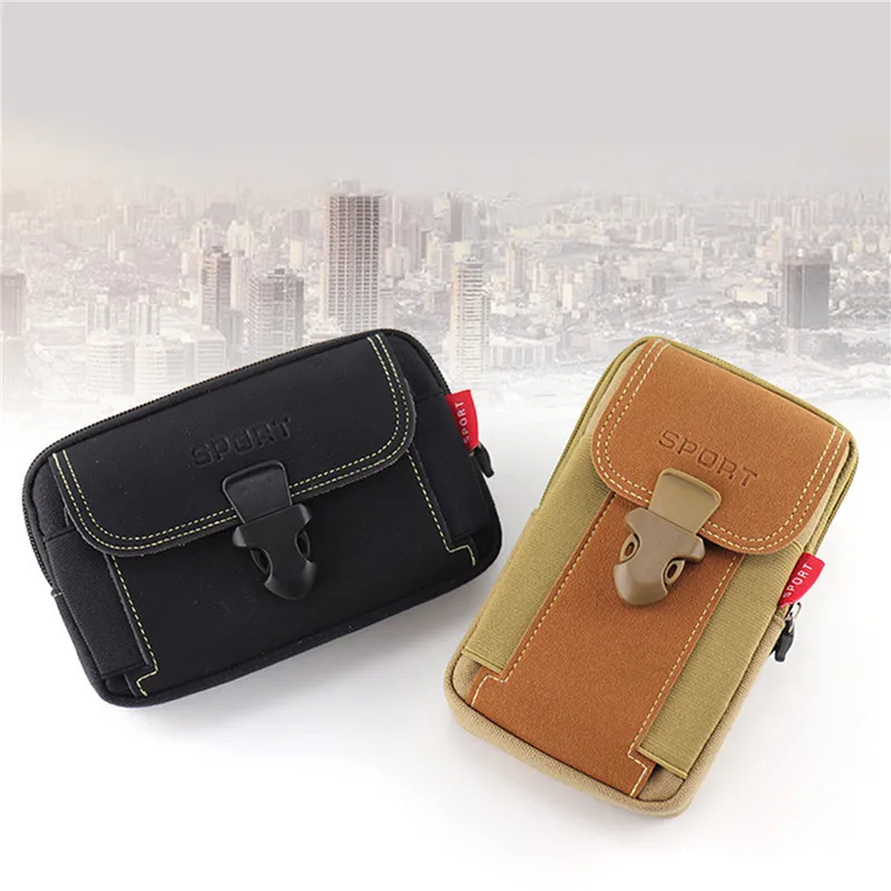 

Fashion Men Multi-function Fanny Waist Bag Casual Mobile Phone Purse Pocket Male Outdoor Travel Sports Belt Bum Pouch