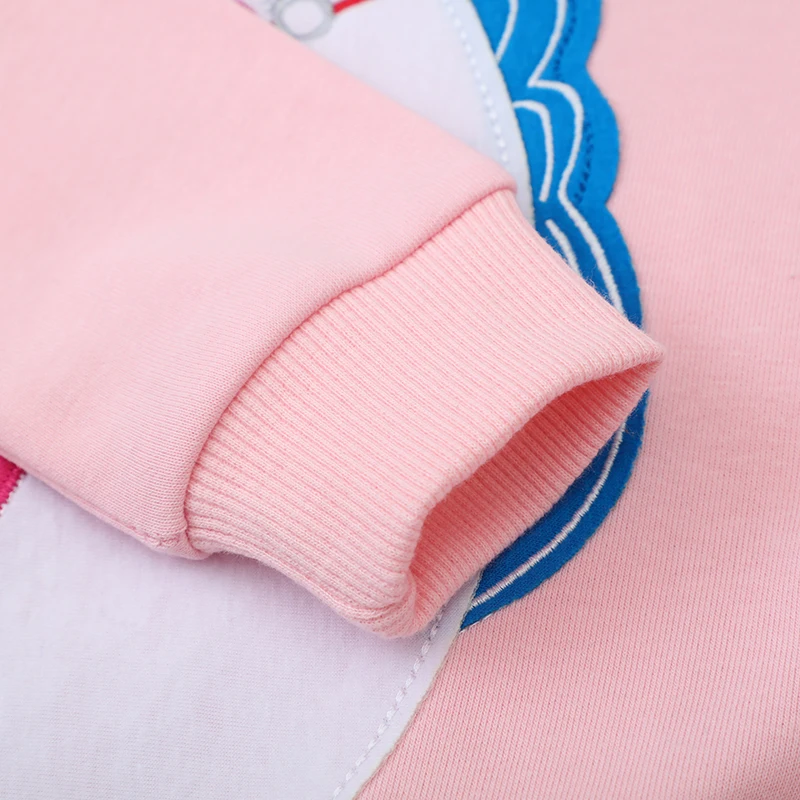 Pink Children's Clothing Baby Girls Hoodies Kids Clothes 2025 New Autumn Spring Embroidery Unicorn Infants Sweatshirts