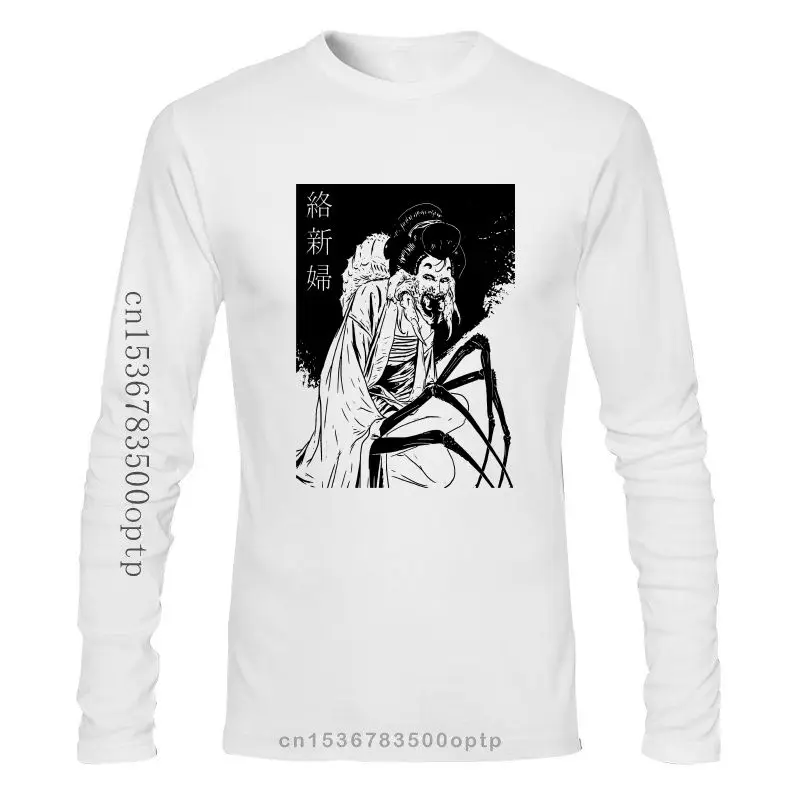 Мужская одежда футболка Jorogumo японский паук Yokai Аниме Манга ужас темное искусство