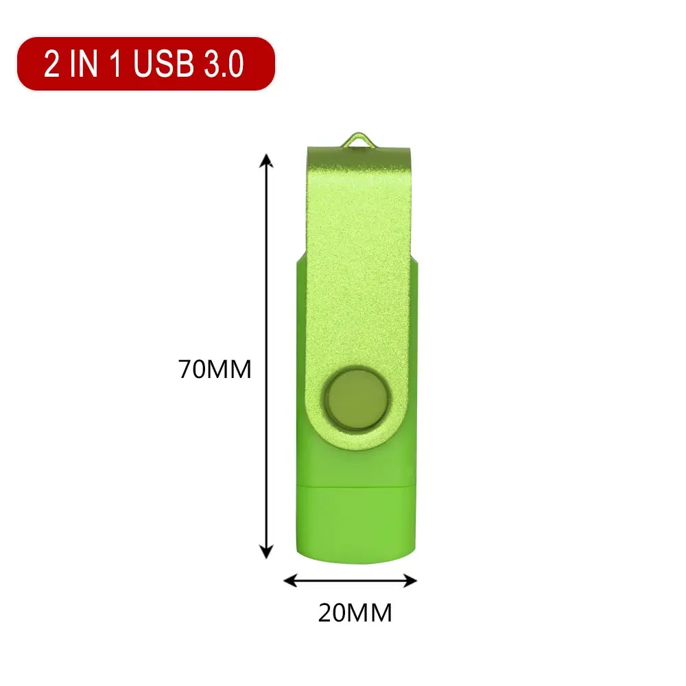 10개 맞춤형 무료 로고 타입 C 3.0 USB 플래시 드라이브 8GB 16GB 32GB 64GB USB 스틱 펜 드라이브 128GB 스마트폰/PC 3.0용