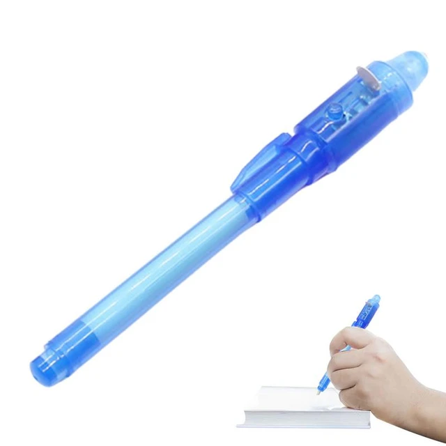 Invisible Ink Pen, Pen Invisible Disappearing Ink Pen With Uv Light Magic  Marker For Secret Message And Kids Party Christmas Toy