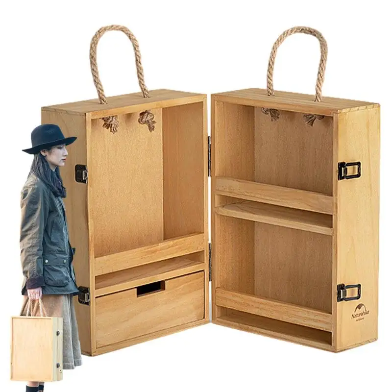 Naturehikesキャンプ多層調味料キャビネット木製スパイス収納