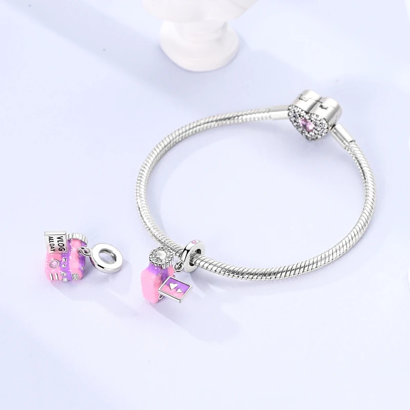 Neueste Charms-Perlen aus 925er-Sterlingsilber, bunt, baumelnd, niedliche Haustiere, Anhänger, passend für Original-Armbänder, Halsketten, DIY-Schmuck, Geschenk – Detail 8