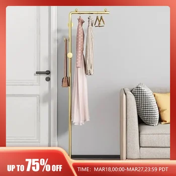 바닥 스탠딩 옷 랙, 침실, 침대 옆 옷, 공간을 차지 않는 옷, 가벼운 고급 옷 랙, 작은 방, 간단한 랙 상품 이미지