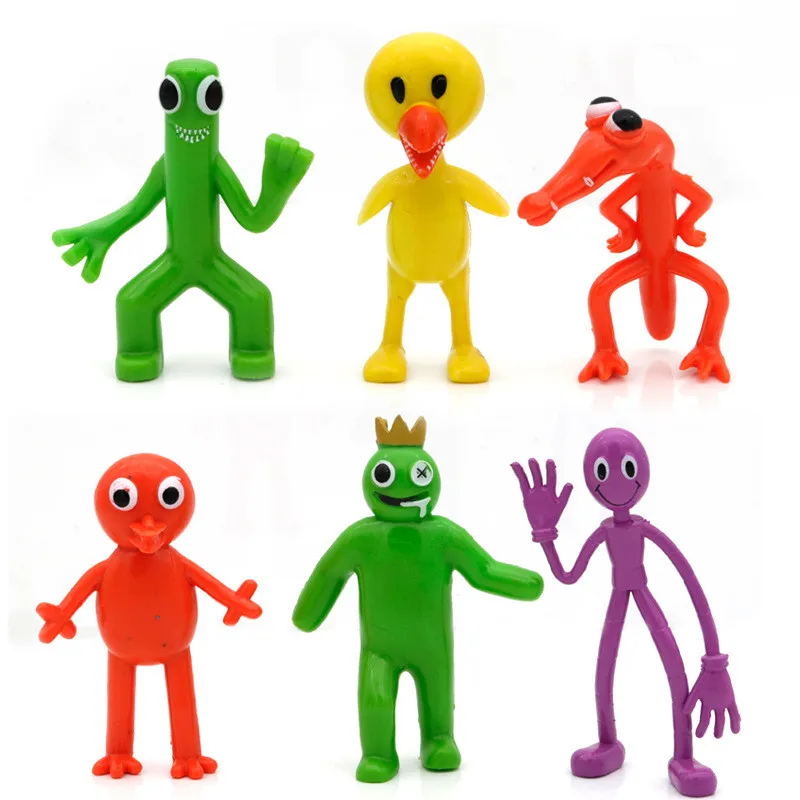 Amvibe Rainbow Friends Toys Pack of 8  4.5 Inches Rainbow Friends Action  Figures Toys Set of 8, Blue Monster, Green and Red. : : Toys