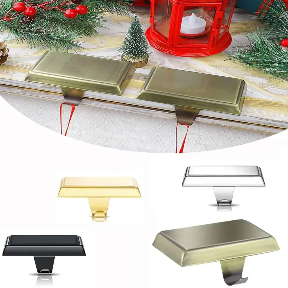 

Christmas Fireplace Hook Base Christmas Hook Christmas Stocking Hook Holder Sock Hanger Festival Gift Ornament Accessories