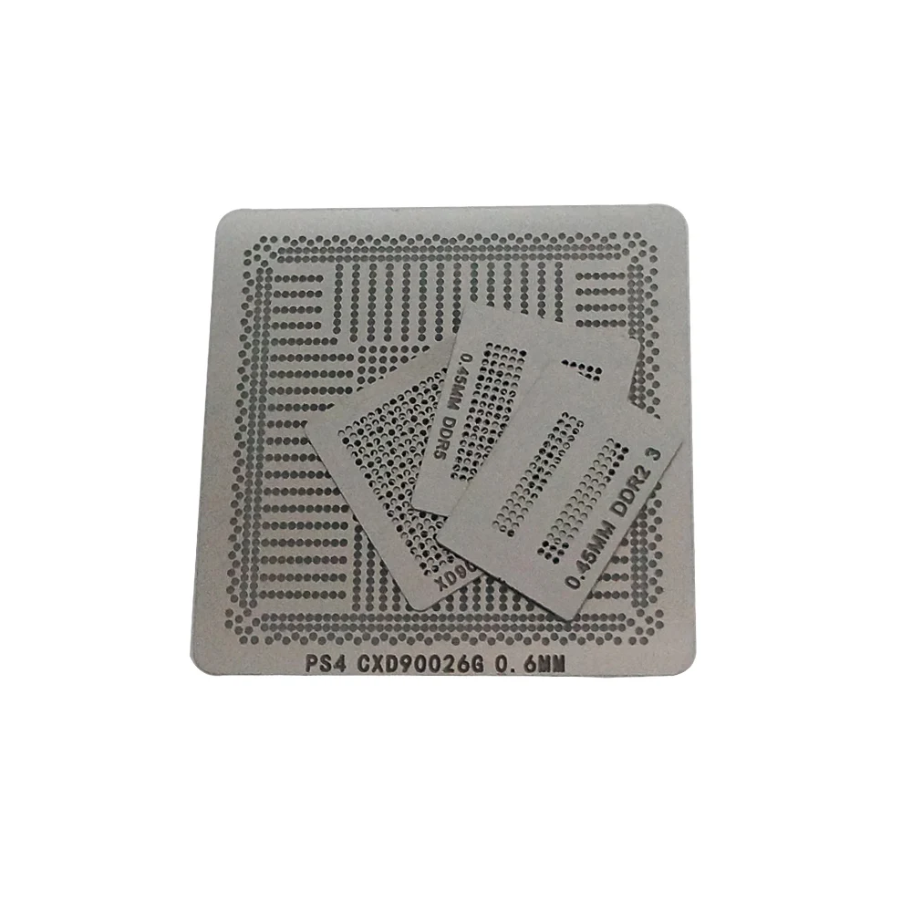 4pcs/set BGA Reballing Stencils Direct Heating Solder Ball Steel Template Used In PS4 Game Console IC Repairing amaoe sam5 bga reballing stencil for samsung a9 c9 a9000 a9100 c9000 msm8976 cpu ram ic chip tin solder template steel mesh